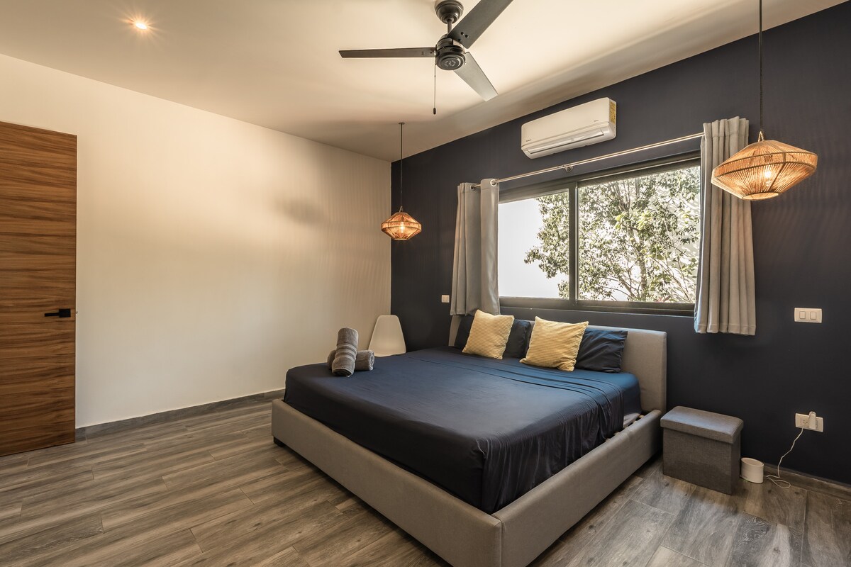Casa Sueño elegant bathroom with luxury fixtures in designer jungle house for up to 10 guests
