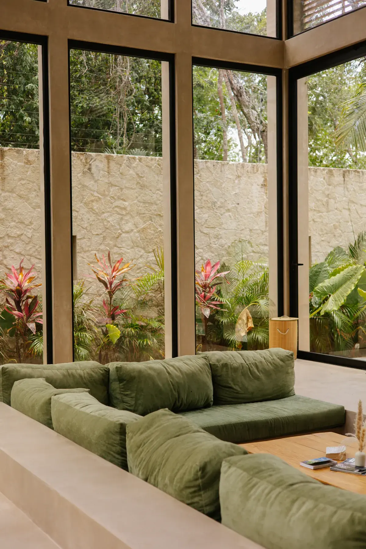 Casa Uulum sunken lounge opening onto the garden