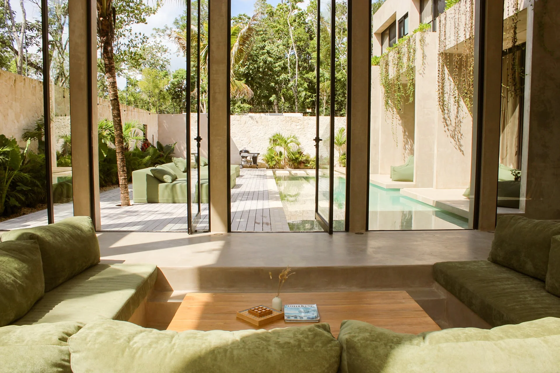 Luxury Tulum villa rooftop pool with jungle views at Casa Uulum