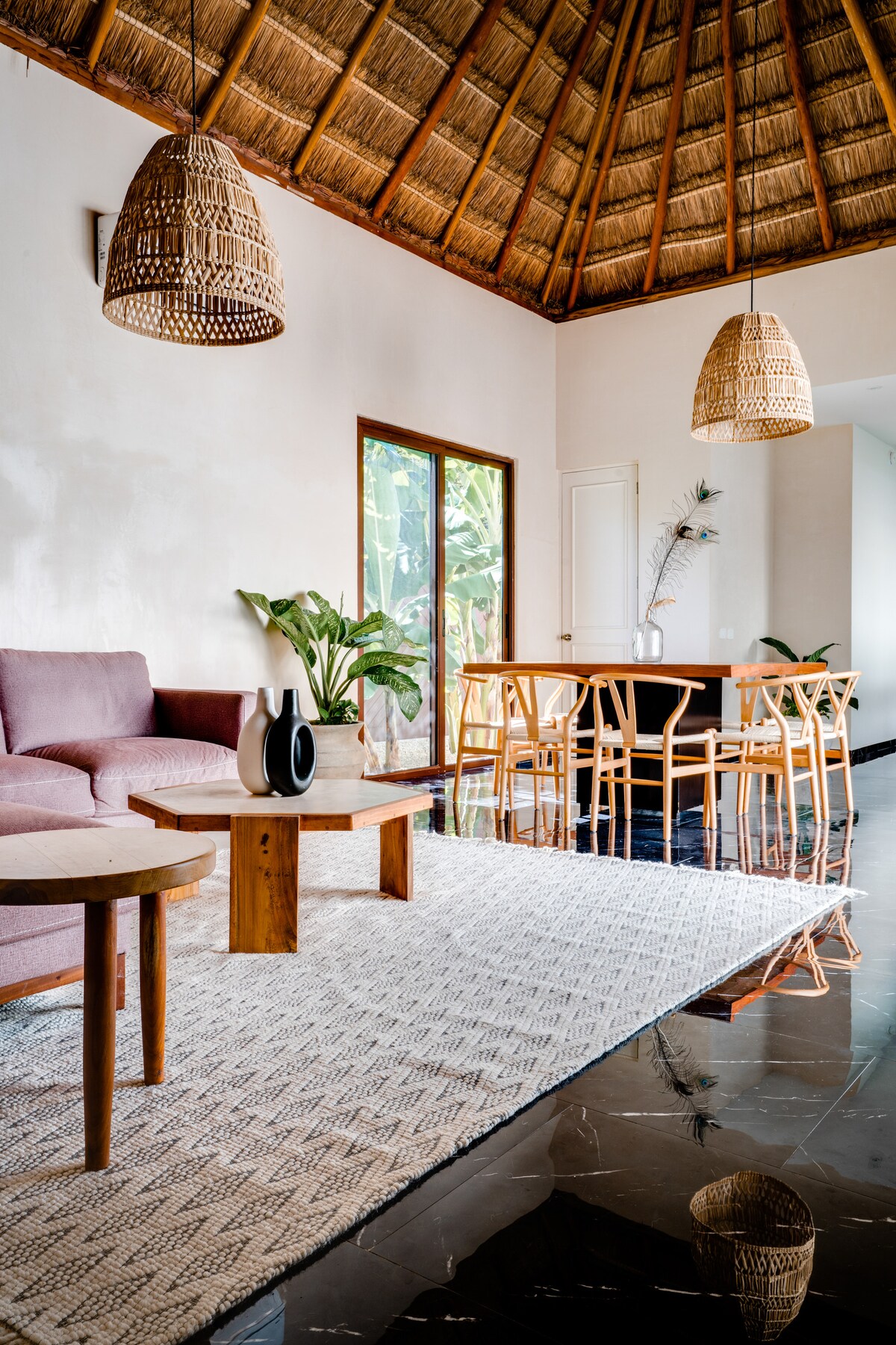 Casa Zorro master bedroom with king bed and modern amenities in 4-bedroom Tulum villa rental